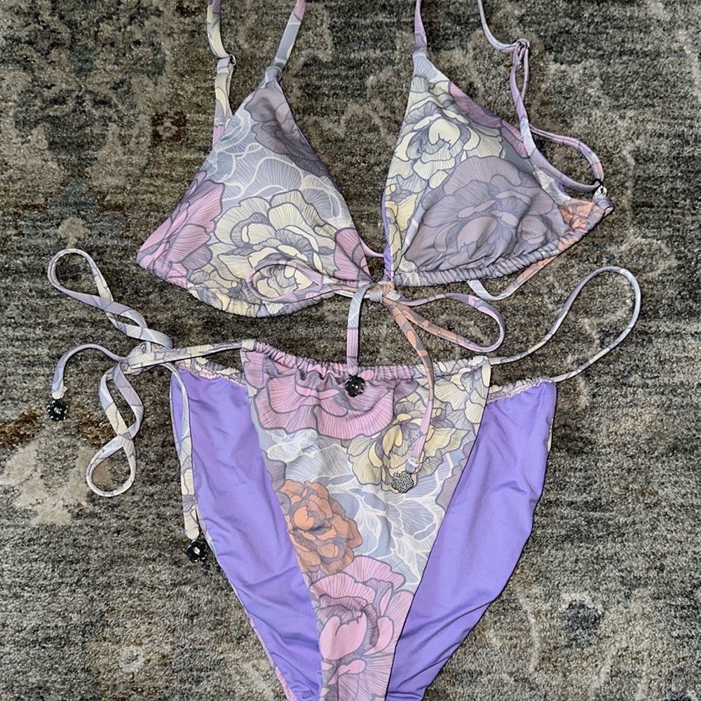 Dippin' Daisy's Floral and Lavender Bikini
